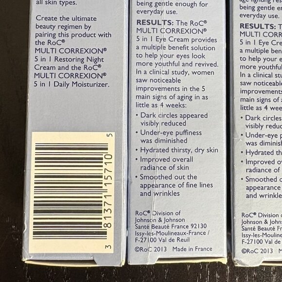 ROC Multi Correxion 5 in 1 Eye Cream, Lot of 5, 0.5 fl oz (15mL) - Picture 4 of 7